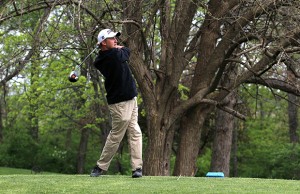 Ryan Hale swings his club back after hitting the ball. The boys golf team placed 3rd in last year’s Districts.(File Photo)