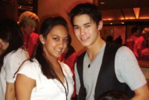Patel poses with actor Booboo Stewart, who plays Seth Clearwater from the Twilight saga. (photo submitted)