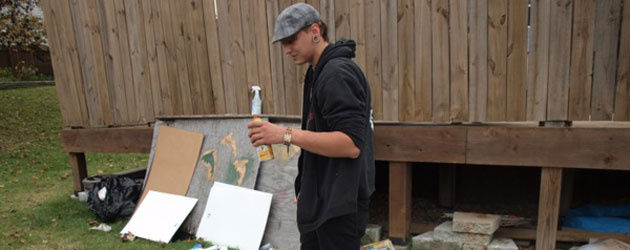Alex Funkhouser expresses art in spray paint