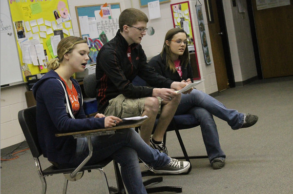 Students Nathan Compton, Megan Lesinski and Kristen Griffin audition for 2012 Northstreet. The three sang the Boyce Avenue version of the song Teenage Dream
