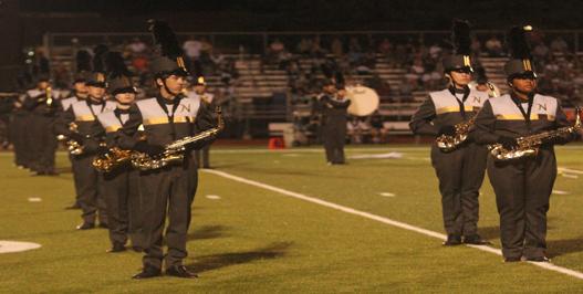 Marching band performs at the halftime show. (page martinez)