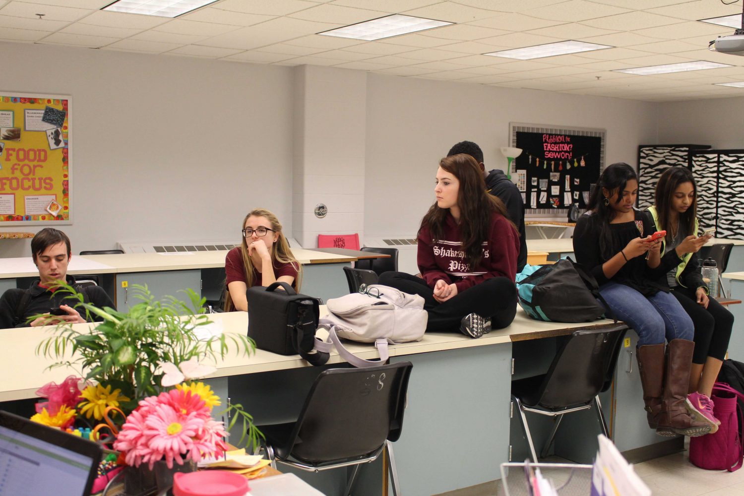 On Feb. 26, the Junior Delegates meet in Marissa Cohen’s room after school to discuss center pieces for prom. The Delegates meet two times a week after school to plan for the dance which will be held on April 31.  