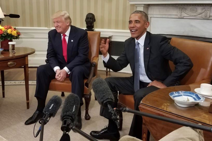 Former President Barack Obama hosts a meeting with President Donald Trump at the White House in November 2016. (photo used under Creative Commons license)