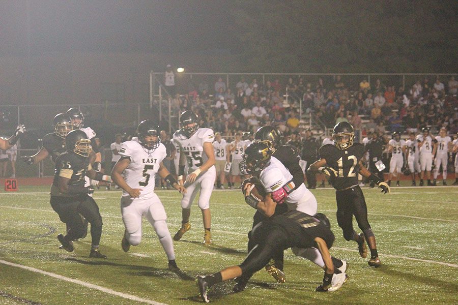 The Knights attempt to make a tackle vs. FZE on 8/25.