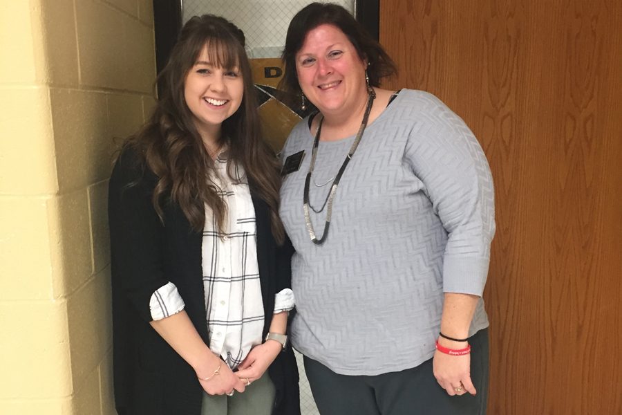 Student teacher Mikayla Weiss and Business teacher Angela Mason worked together this entire semester to teach and help Weiss improve her teaching skills.