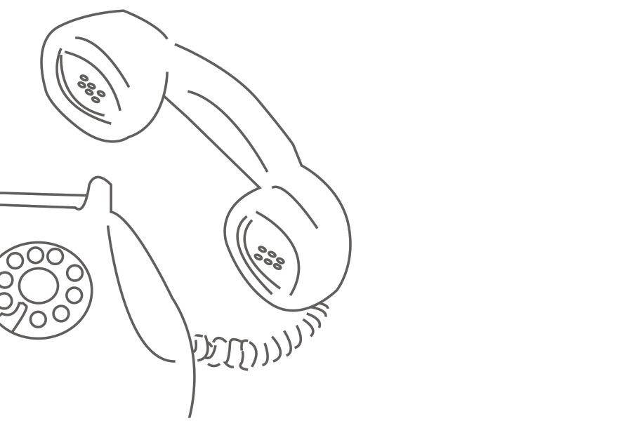 Illustration+of+a+rotary+phone.+Black+and+white.+Drawn+using+Adobe+illustrator.+