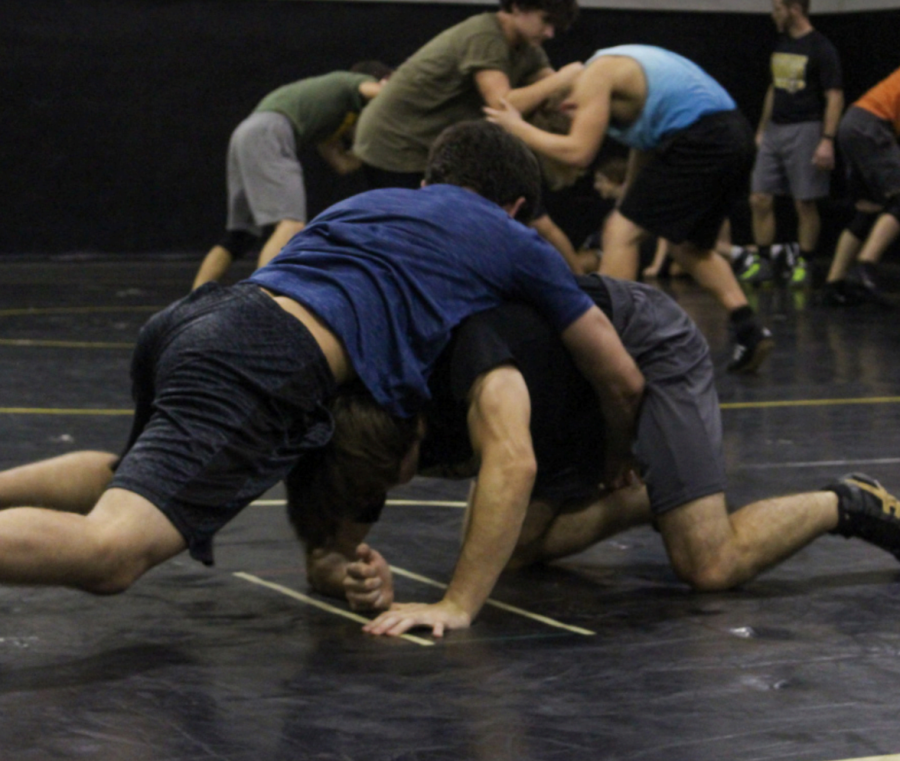 On Nov. 19, the wrestling team warms up for the upcoming winter season in FHN’s lower gym.
The athletes have begun hosting practices to hone and refine skills that will help them in future
matches, meeting a couple hours everyday after school in the hopes of exceeding performance
expectations. 