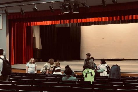 The Drama Club has their first meeting in the auditorium.