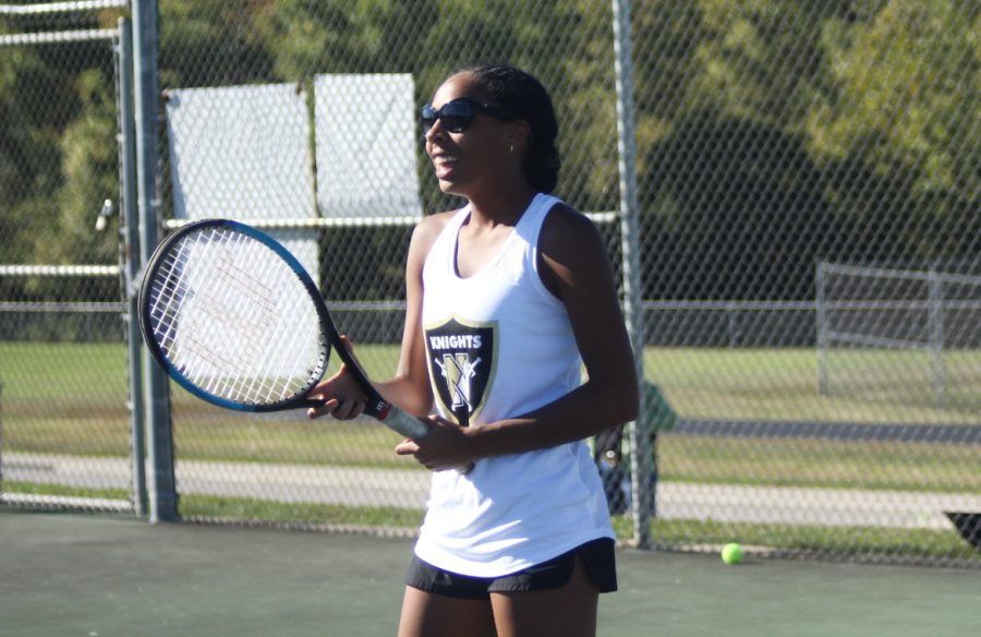 On Sept. 30, the Varsity Girls Tennis Team participated in districts at Francis Howell Central. Lauren Chance played a singles game against FHC. The ending scores were 6-2 and 6-1.