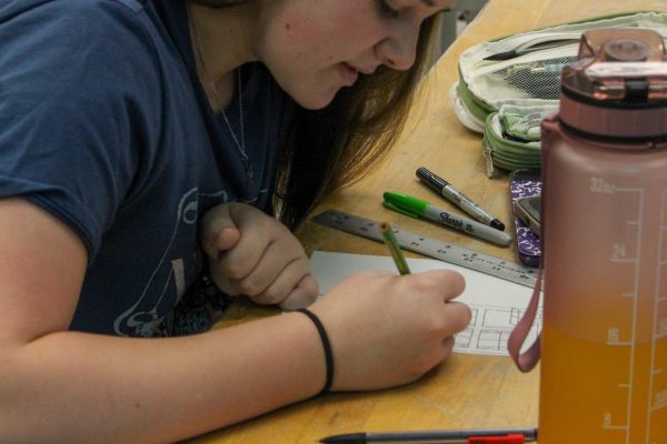 Intro to Art Class Works on Unit Projects [Photo Gallery]