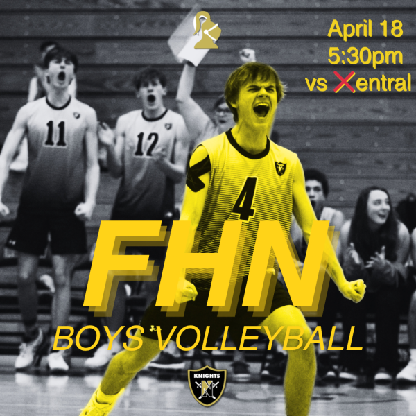 FHN Knights Boys Volleyball take on the Francis Howell Central Spartans on April. 18