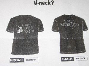 poster for v-neck wednesday shirts