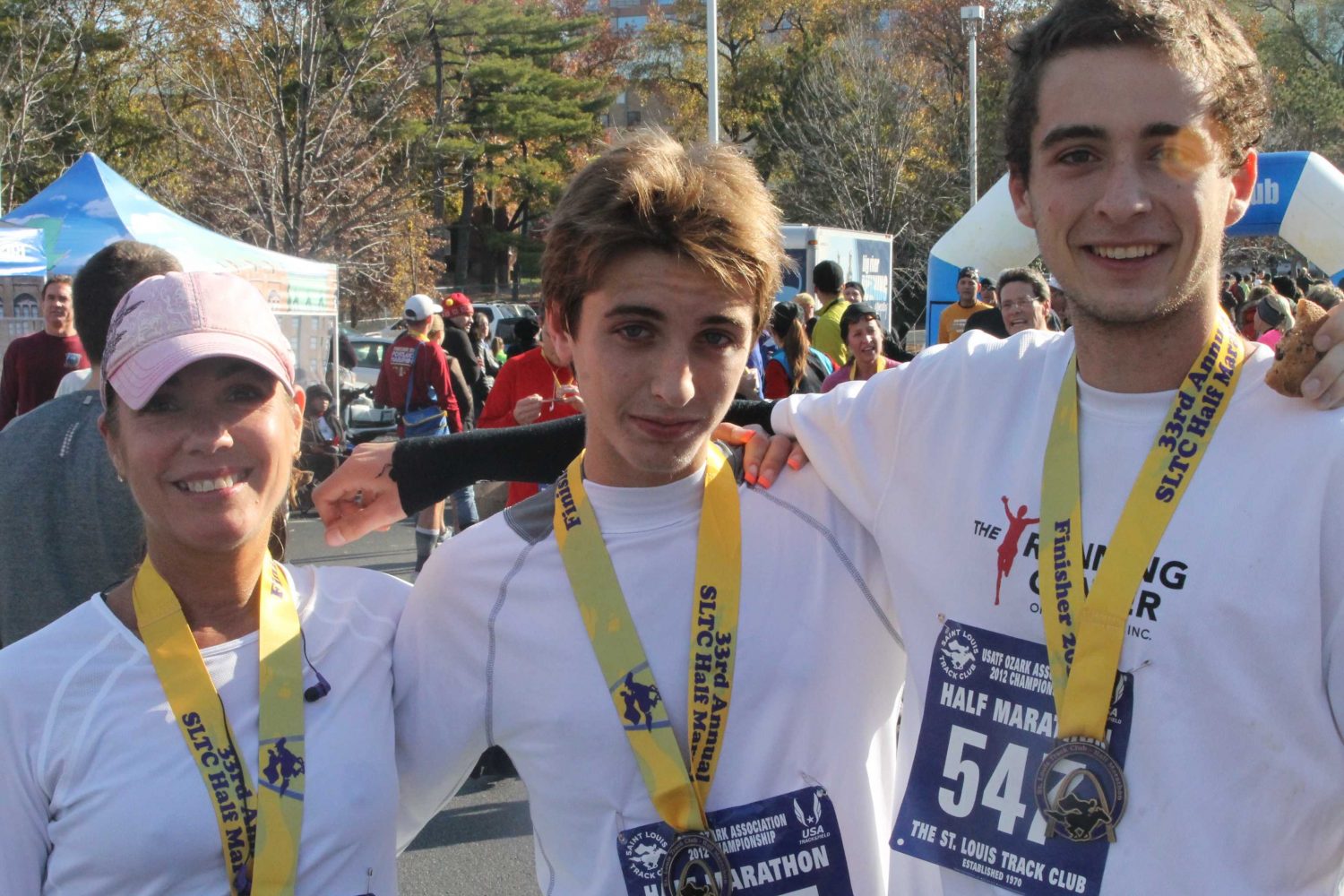 Sophomore Alex Weinstock (middle), mother Leslie Weinstock (left) and junior Clayton Kohler competed in the St. Louis Track Club Half Marathon on Nov. 5. Leslie is an experienced runner who has competed in over 25 races ranging from 5Ks to full marathons. Alex and Clayton are both part of FHN's cross country team. The race took place on Sunday, Nov. 4.