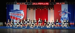 Varisty cheerleaders perform at the St. Louis Classic cheer competition on Jan. 13. 