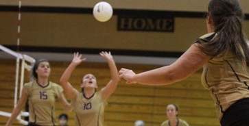 Girls' Volleyball team play Troy Trojans at Thursday night's game.