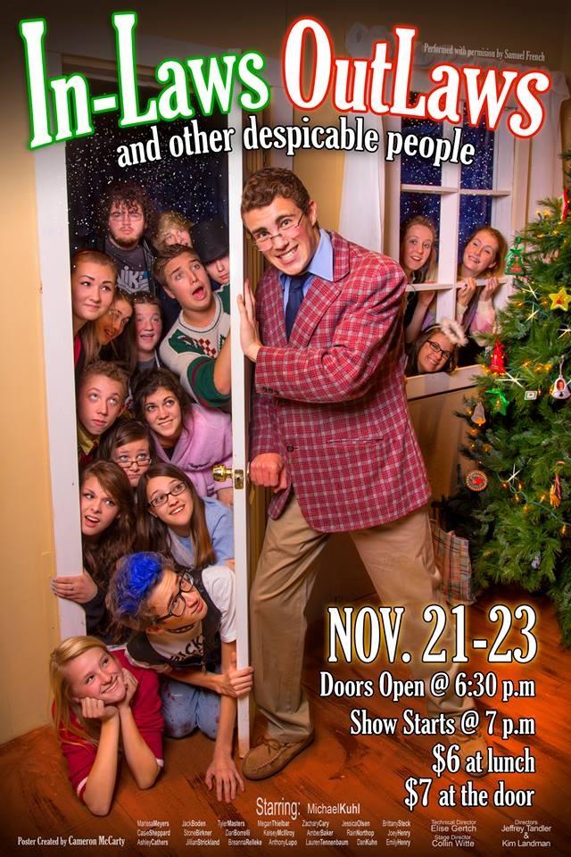 The drama clubs poster for the fall play.