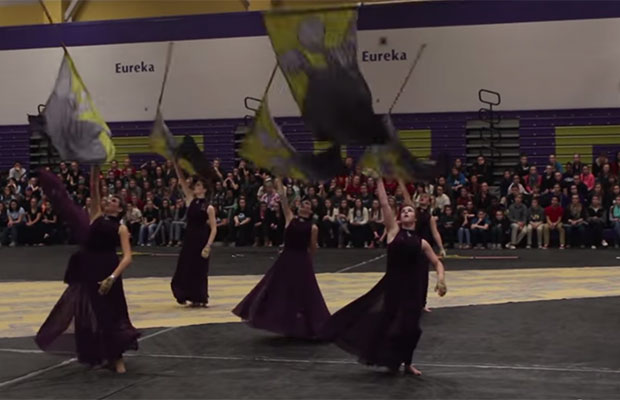 Winter Guard Competes at Eureka High School