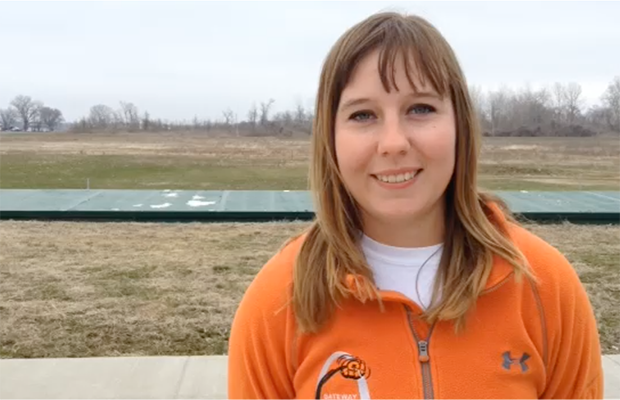 Emily Hampson Shoots Clay Pigeons