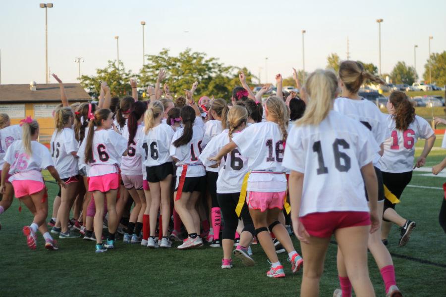 Students Participate In Powder Puff