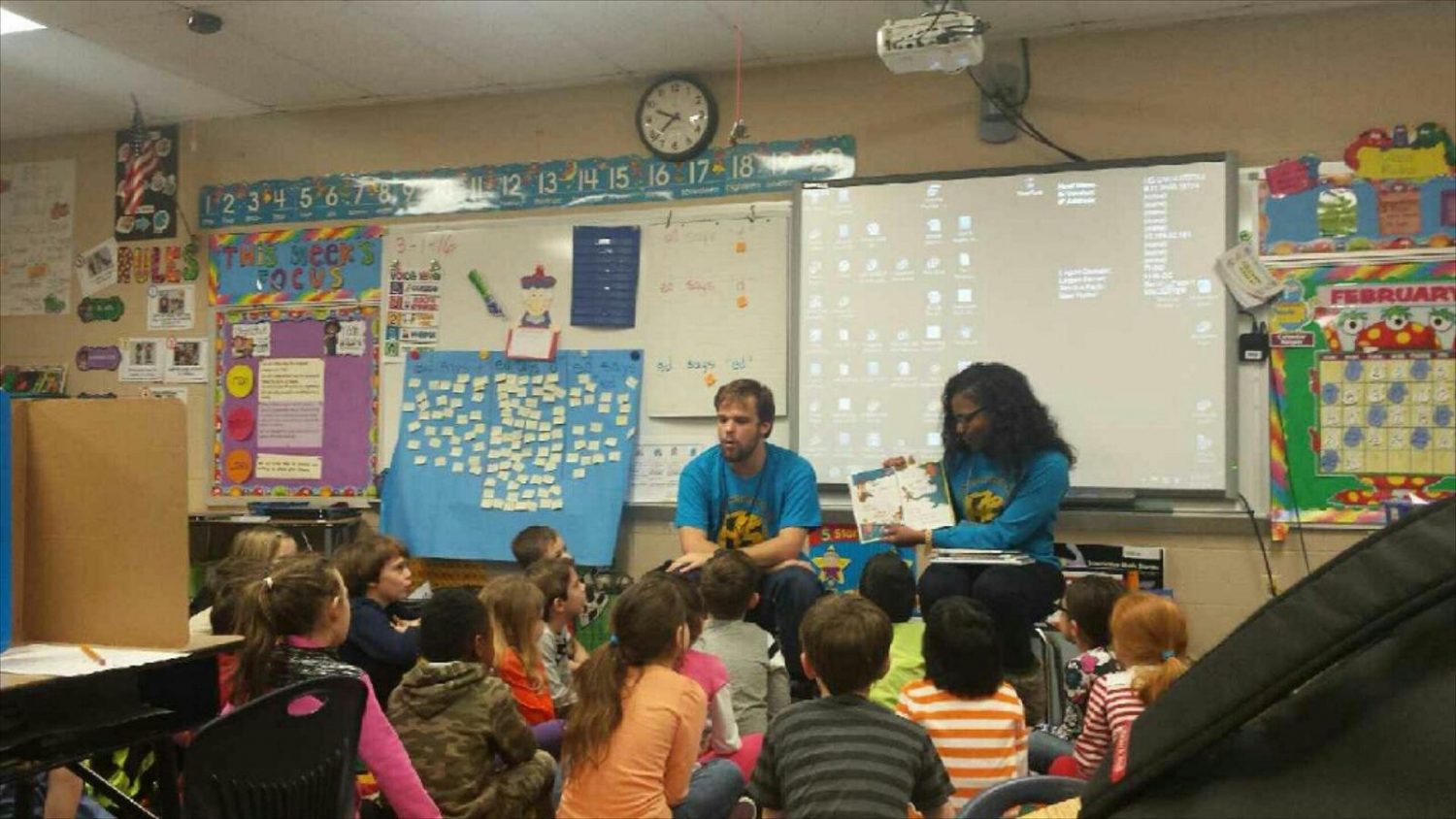 NHS Members Help With the Easter Fair at Fairmont Elementary school