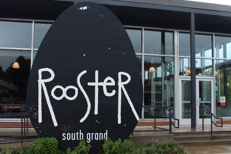 Rooster is a European urban-style cafe located on South Grand Boulevard known for their sandwiches, crepes, brunch items and fresh ingredients. Their produce is locally grown and raised. This was their first location which is open from 8 a.m. to 10 p.m. daily.  While their second location opened on Locust Street. (Photo by Kelsey Decker)