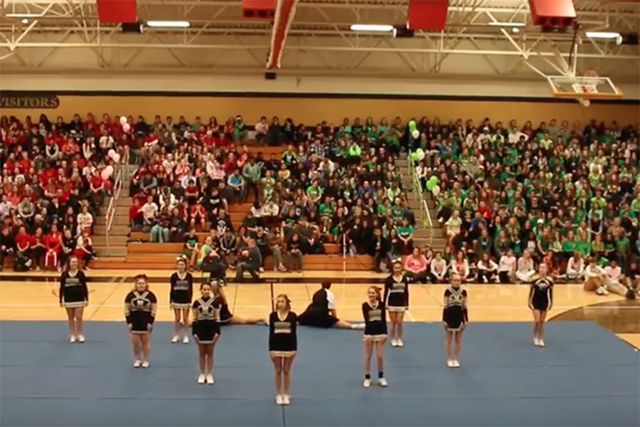 Snowcoming Pep Assembly 2017: JV Cheer Performance