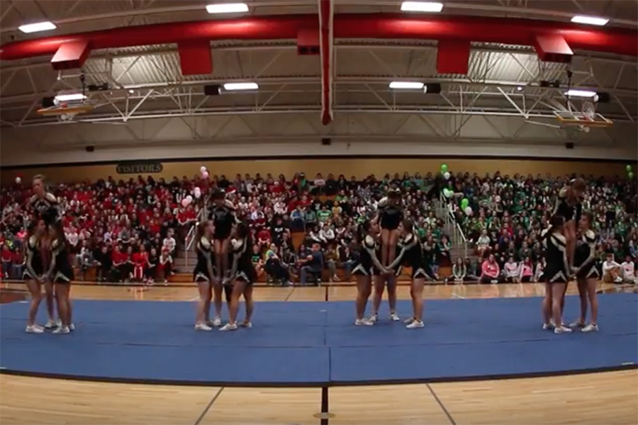 Snowcoming Pep Assembly 2017: Varsity Cheer Performance