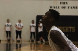 Maurice Massey awaits a rebound during a loss to Lindbergh on Feb. 1