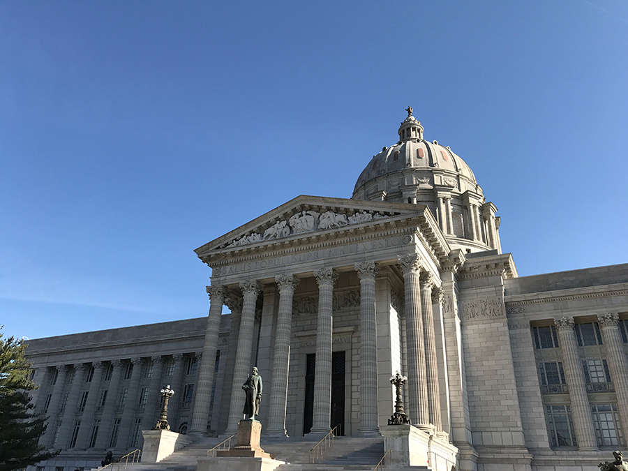 Missouri State Capitol Building in Jefferson City, MO. Young Republicans and Democrats took a field trip to the state capital. (Photo by Kyle Dearing)