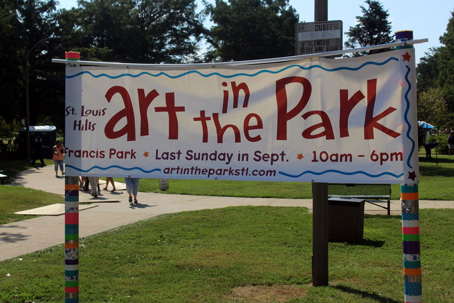 Art in the Park was held in Francis Park. Francis Park is located between Eichlenberger Street and St. Donovan Avenue in the Saint Louis Hills. The event took place between 10 a.m. and 6 p.m.. This year the event featured 30 new artists and eight food vendors.