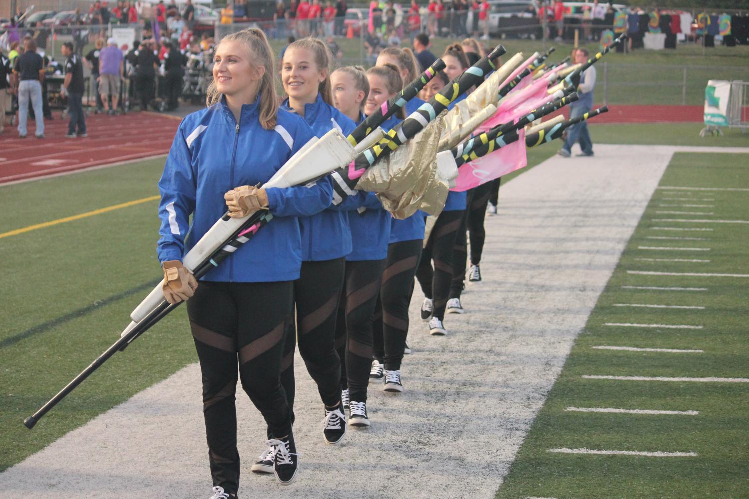 Marching band
takes a new
direction with their
show this year called
“Jump.”