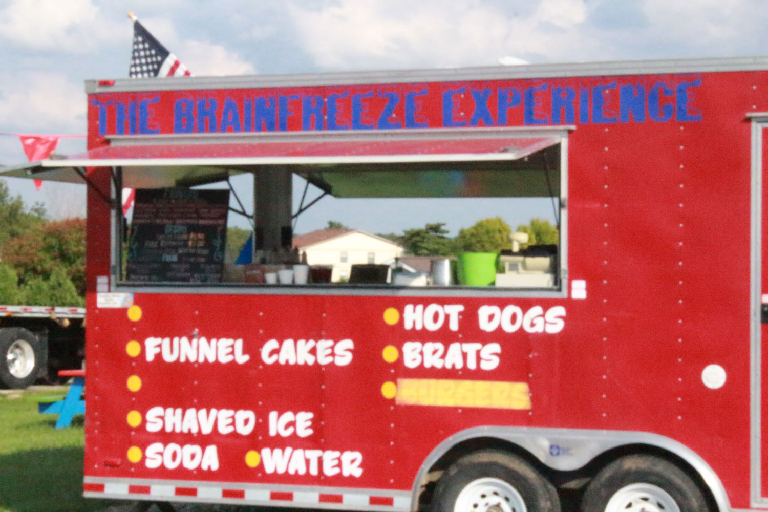 The Brain Freeze Experience sits off Harvester at 3790 Harvester Road. The food truck specializes in their famous funnel cakes and shaved ice. Tyler Foulon and his sister opened The
Brain Freeze experience in May, and plan to expand their business in the next few years. 