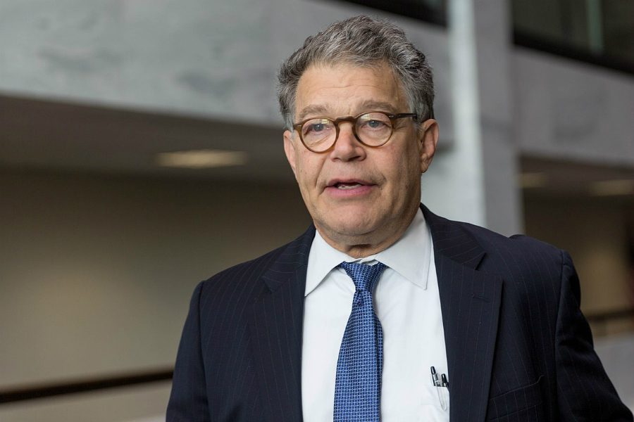 Senator Al Franken speaking at the Hart Building, Washington DC. Photo by Lorie Shaull. (Used with Creative Commons)