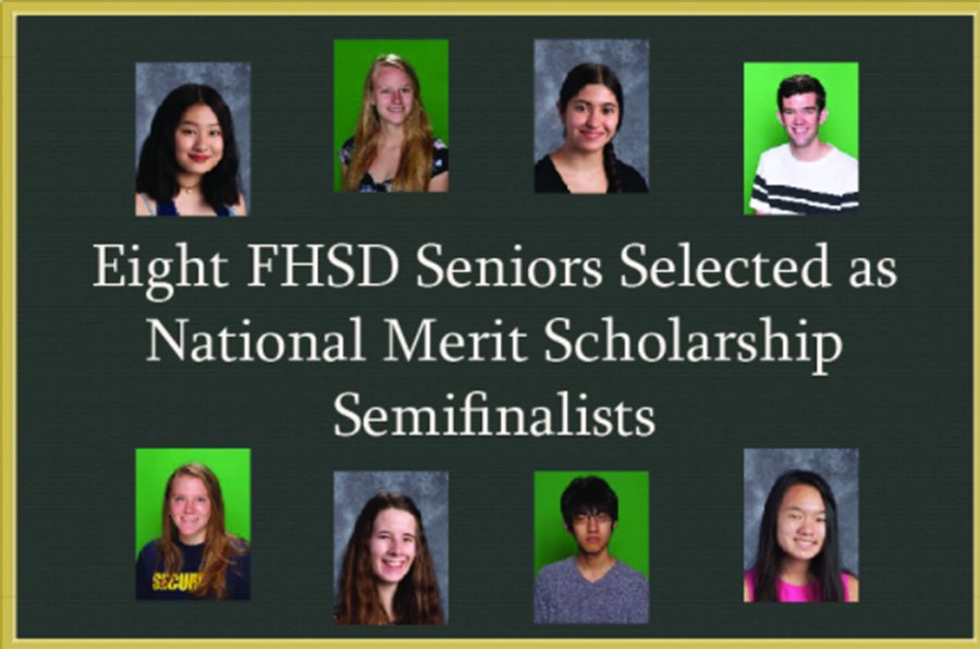 Eight seniors qualified as National Merit Semifinalists in FHSD. Four FHN seniors qualified: Madeline Fields, Noah Slaughter, Caitlind Walker and Daniel Xiang. (image from the FHN website)