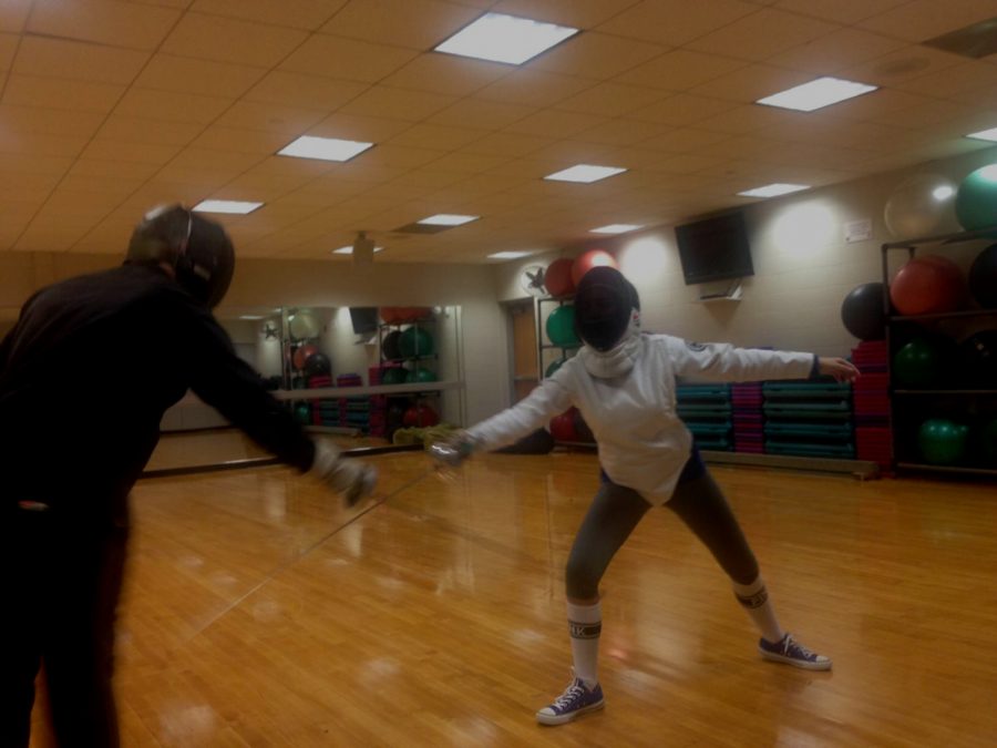 Estefania Cruz is practicing fencing.(Photo submitted)