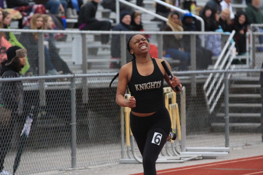 Howell North sprinter competes on FHN's track.