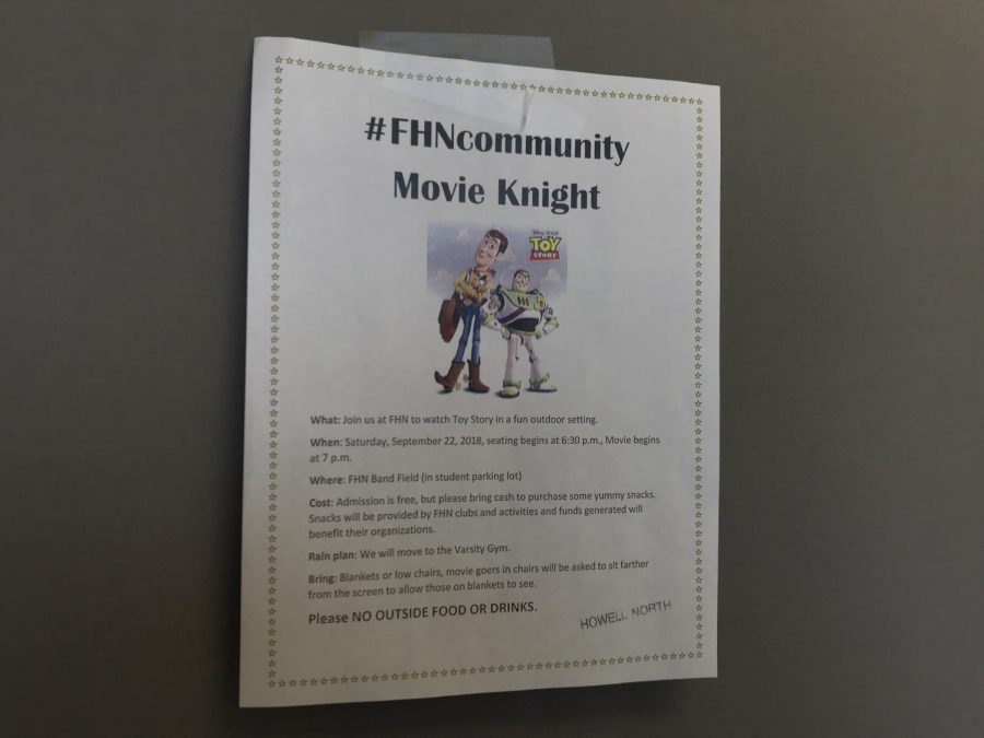 FHN Clubs Hold "Toy Story" Movie Night for Community