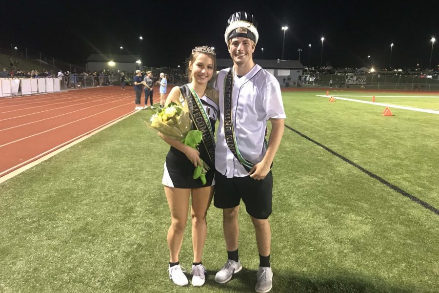 Seniors Dillon Lauer and Jada Adkinson were announced as Homecoming King and Queen on Sept. 14. It was announced during halftime at the Homecoming football game.