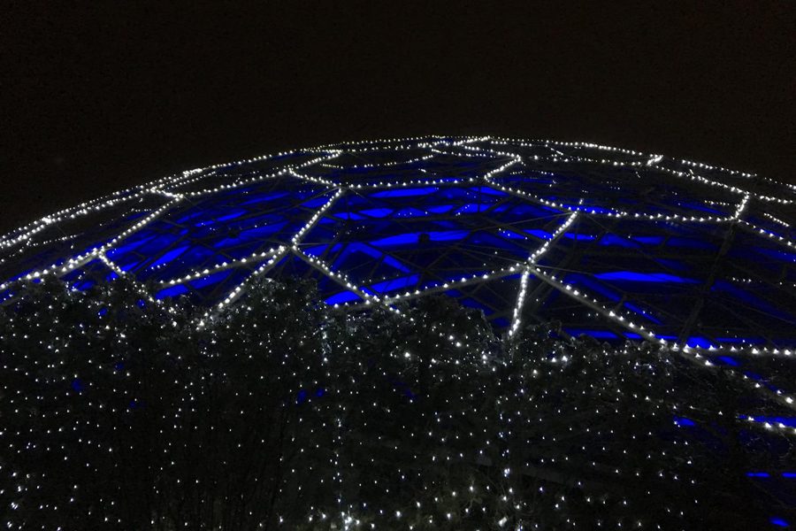 Christmas lights on the Saint Louis Botanical Garden's Climatron, during the annual Garden Glow in 2017.