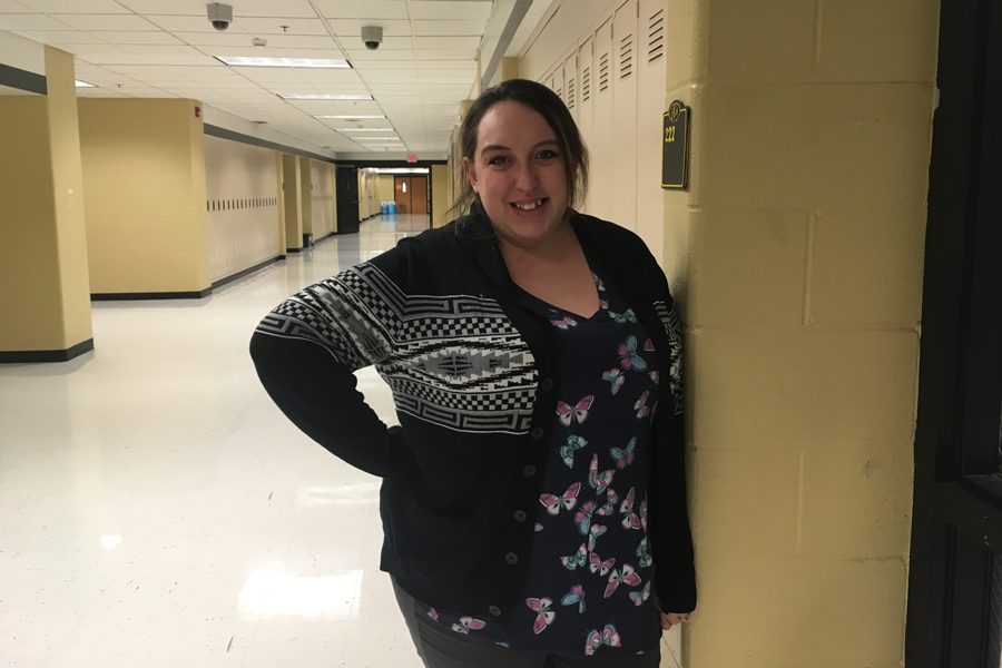 English teacher Brittany Morgan was hired to teach Shelly Parks' second semester classes after Parks announced she would be missing over 80 days of this semester.