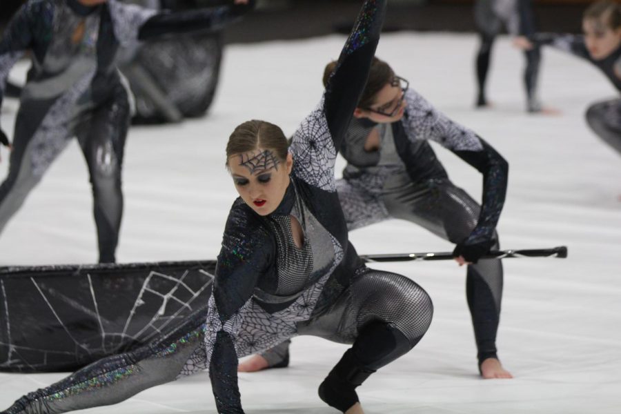 Members of Fox High School's Winter Guard perform during the 2019 Art in Motion competition on Feb. 16.