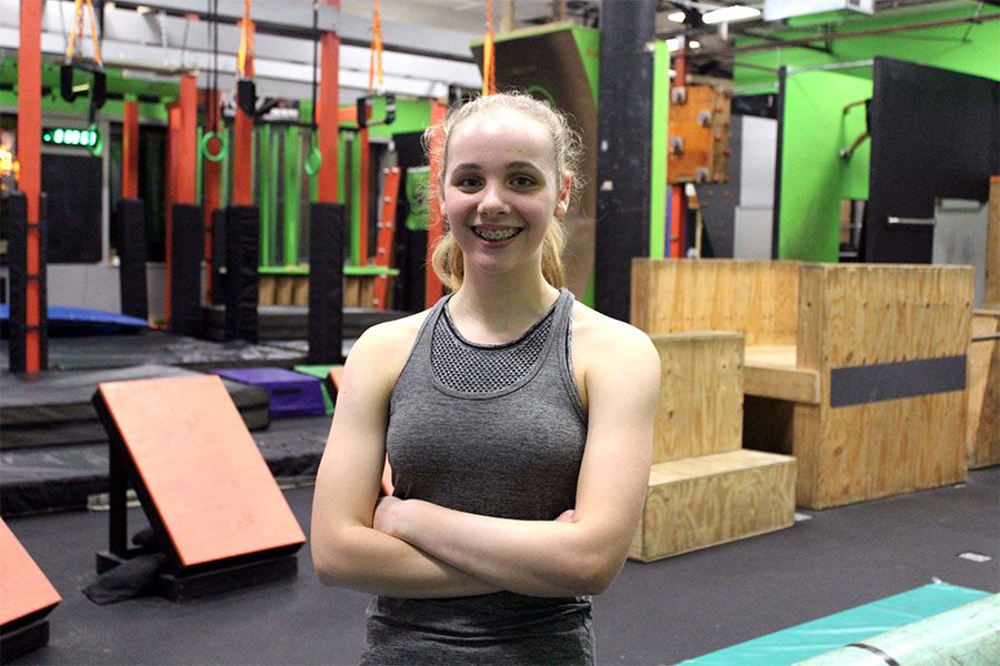 Freshman Laramie Horstman trains for American Ninja Warrior