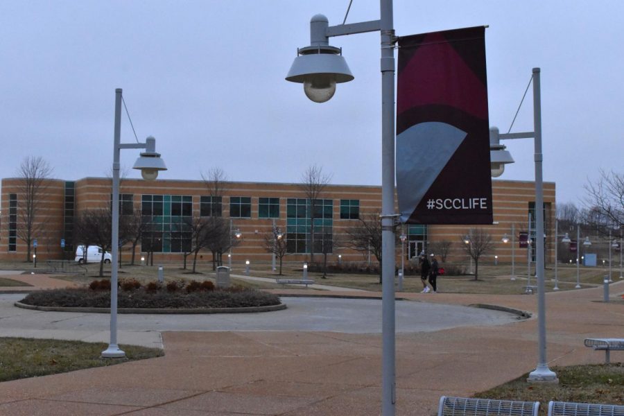 Students walk around the campus of St. Charles Community College (SCC), making their way to their classes for the day. SCC is a two year public community college which allows students to attend for $3,768 a year. The school offers associate degrees in the arts, business, sciences and career-technical fields as well as workforce training and community-based personal and professional development.