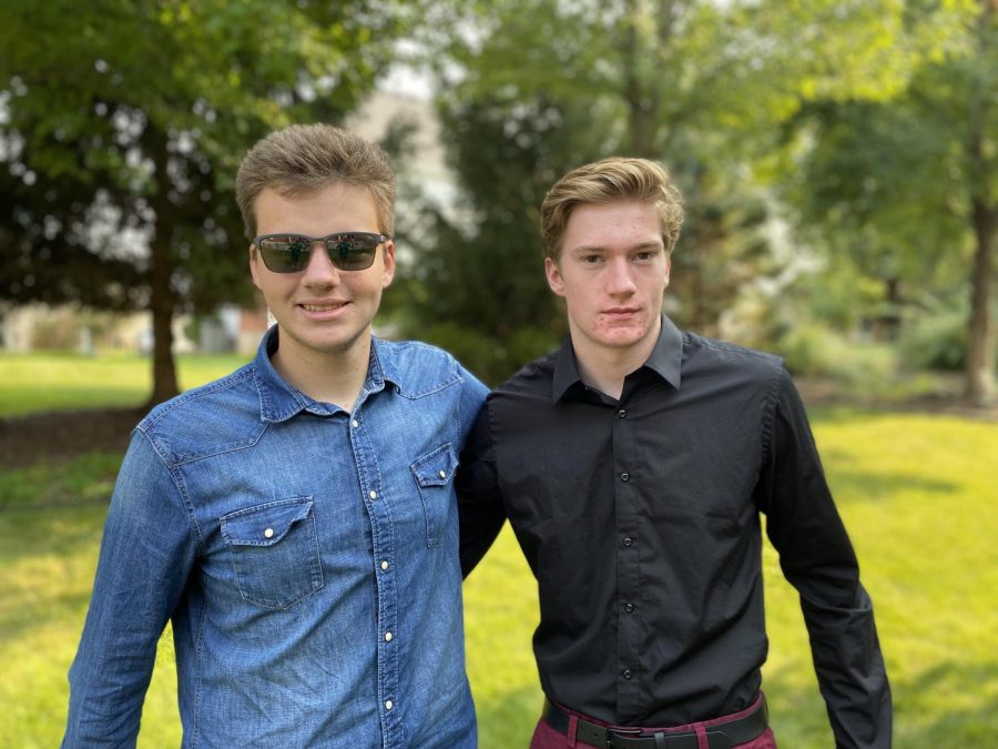 International exchange student Borjan Georgievski stands with Senior Alex Hayes on homecoming night. The Hayes family have been taking in exchange students for years, most recent being Jorge Perez in the 2019-20 school year. Borjan is the current exchange students living with them, coming from North Macedonia.