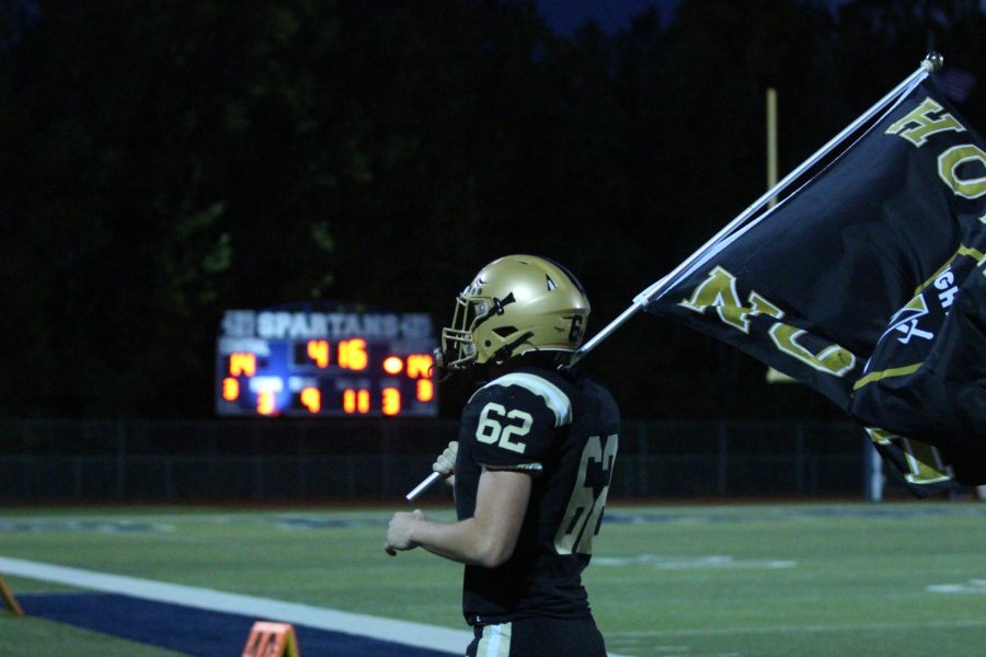 The Varsity Knights football team hosts their home game.