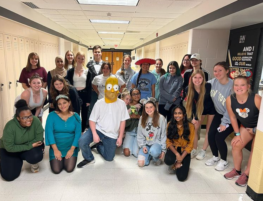 Pictured is the Yearbook and Photo staff during their first worknight.