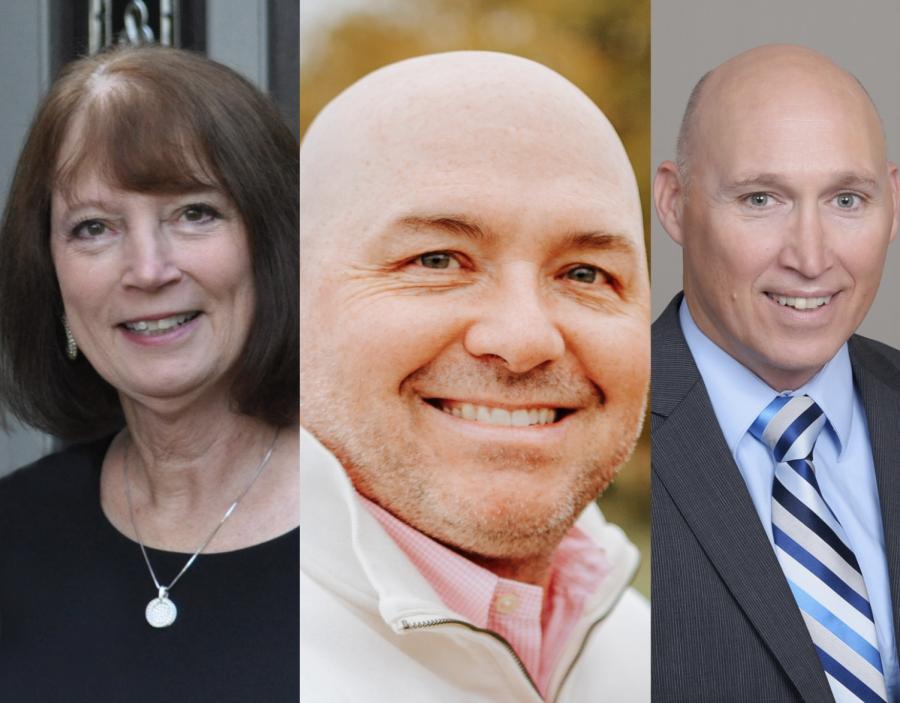 Featured from left to right Jane Puzkar, Mark Ponder and Ron Harmon. They were elected as the new Board of Education members on April 18.