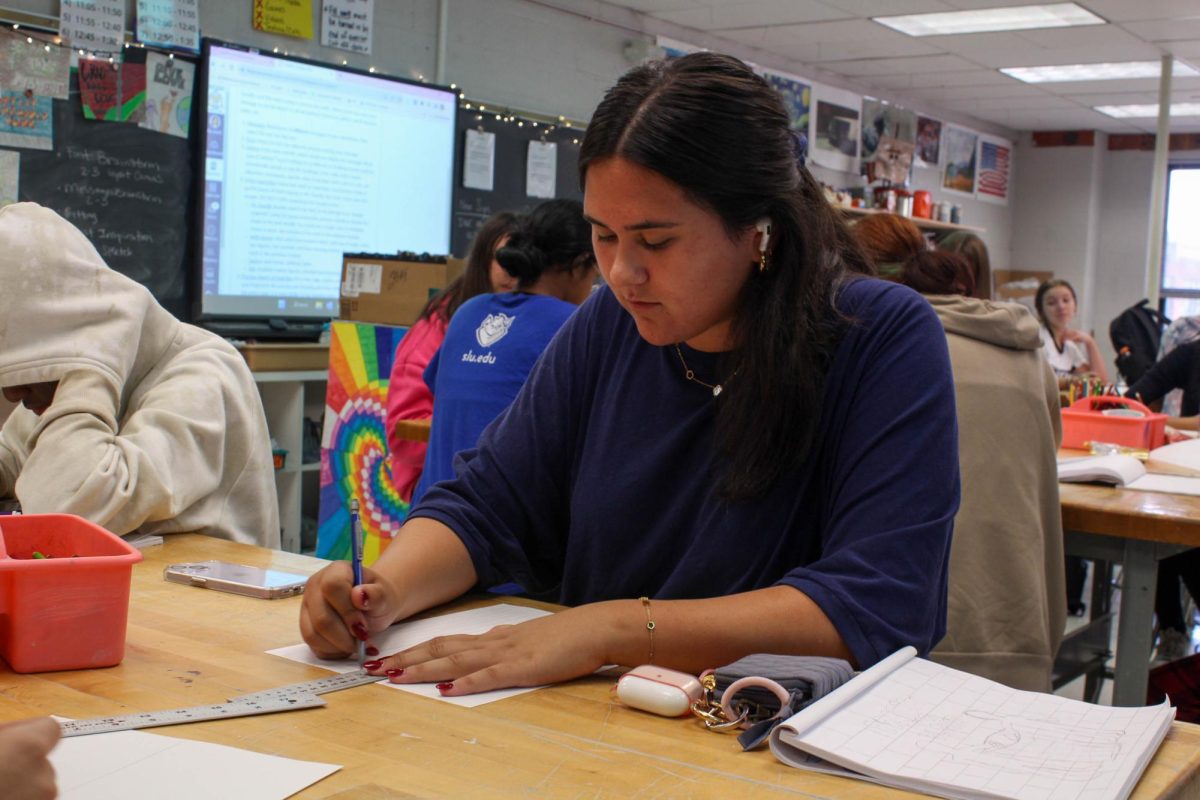 Mrs. Jameson's Intro Art Class Works on Their Graffiti Unit [Photo Gallery]