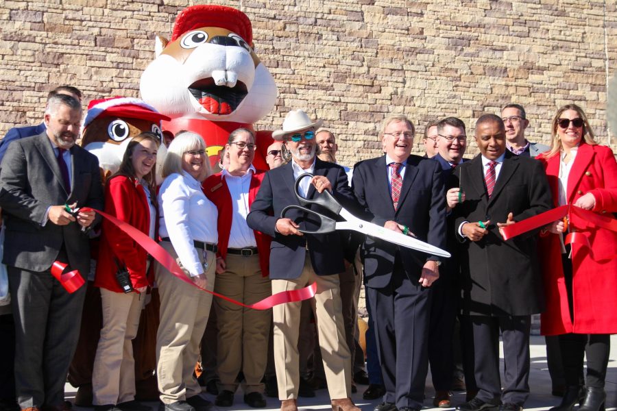 On Dec. 11, CEO of Buc-ee's, known as Arch "Beaver" Alpin stands alongside fellow members of the Buc-ee's corporation and Springfields Mayor Ken McClure.