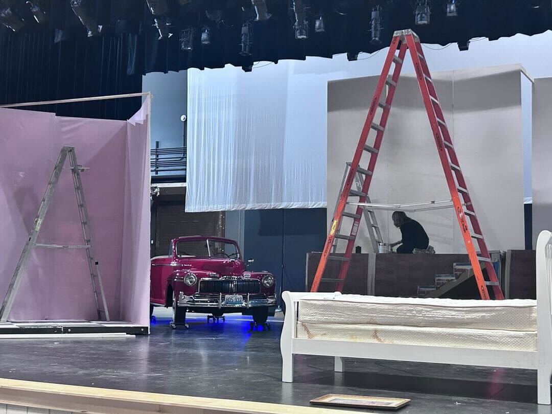 FHN Drama Club Does Behind the Scenes Set Up to be Ready to Host Grease the Musical